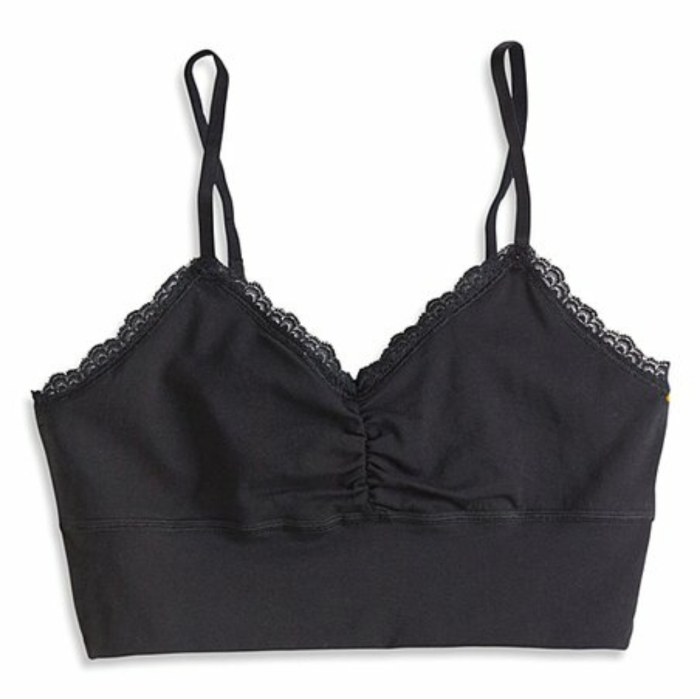 NWOT Pact Organic Large Black Lace Bralette